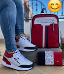 Conjunto exclusivo - Tenis, Mochila y Cartera - Tommy - PAGO CONTRA REEMBOLSO