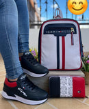 Conjunto exclusivo - Tenis, Mochila y Cartera - Tommy - PAGO CONTRA REEMBOLSO