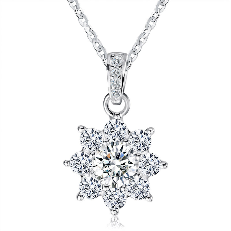 Collar Cadena + Dije Plata 925 Cubic Zirconia Star Joyería Dama