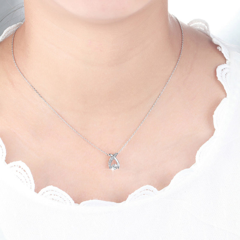 Collar Cadena + Dije Plata 925 Cubic Zirconia X Joyería Dama